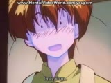 Blonde hentai anime girl masturbating